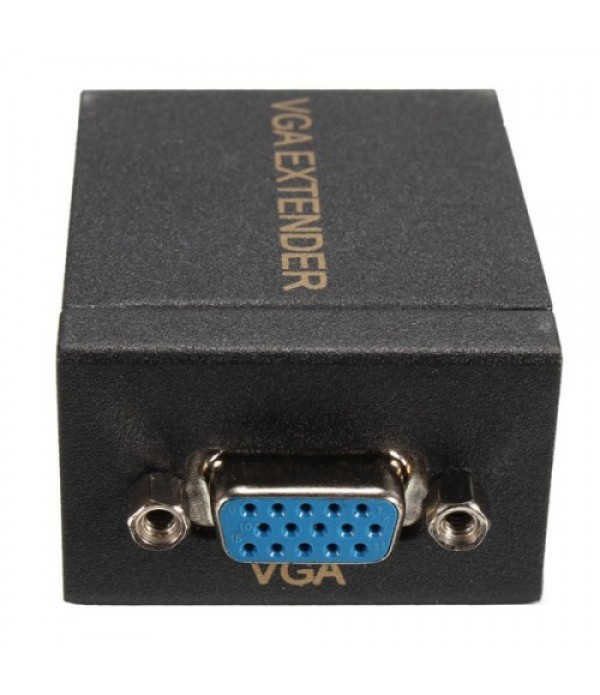 60M VGA to RJ45 Ethernet Signal Extender CAT5e/6 Transmitter Receiver Adapter