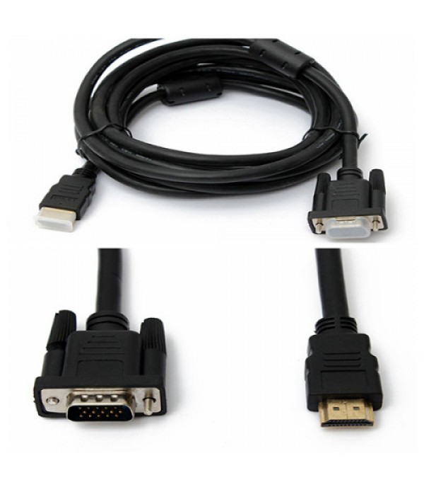 10ft 3M HDMI Male to VGA Male Adapter Cable Converter For PC HDTV