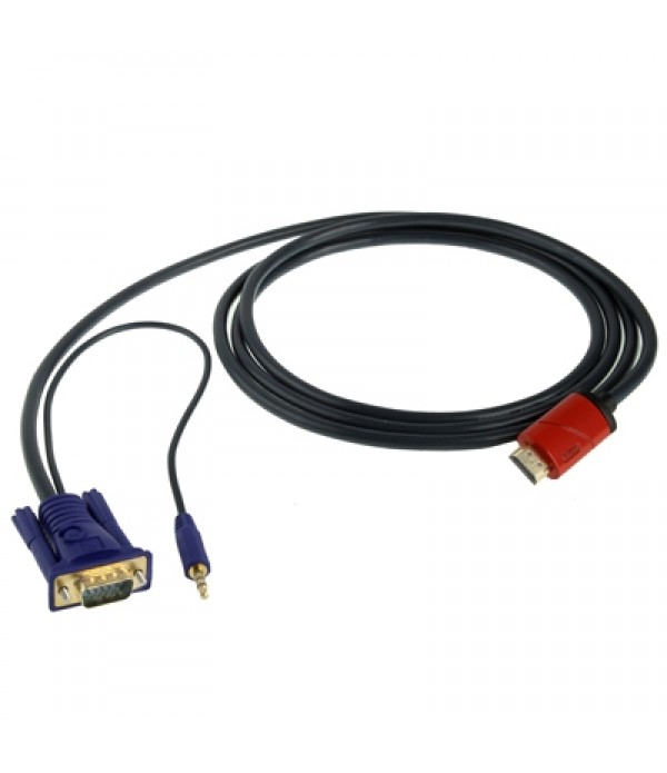 Full HD 1080P Conversion Cable HDMI to VGA and Aud...