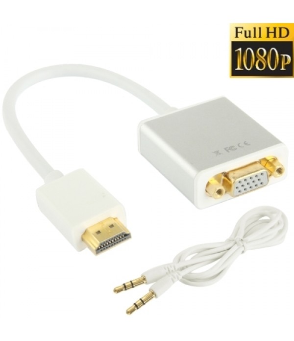 Full HD 1080P 19 Pin HDMI Male to VGA Female Video Adapter Cable with Audio Cable