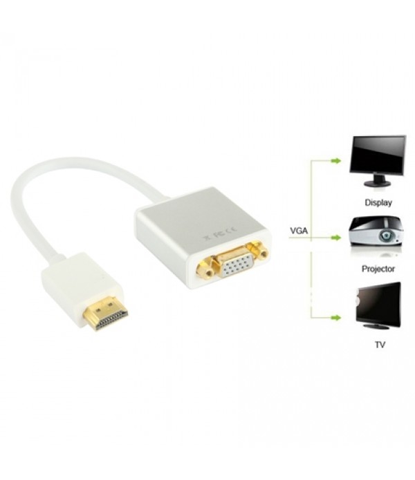 Full HD 1080P 19 Pin HDMI Male to VGA Female Video Adapter Cable with Audio Cable