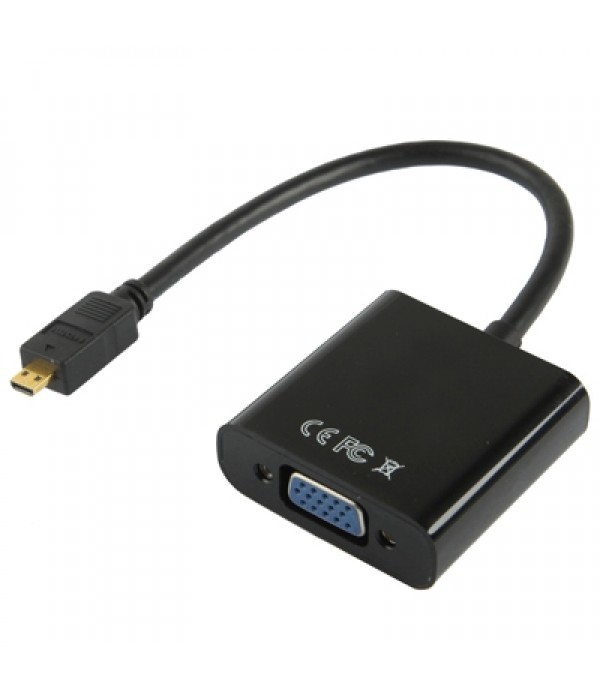 Full HD 1080P Micro HDMI Male to VGA Female Video ...