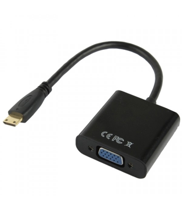 Full HD 1080P Mini HDMI Male to VGA Female Video A...