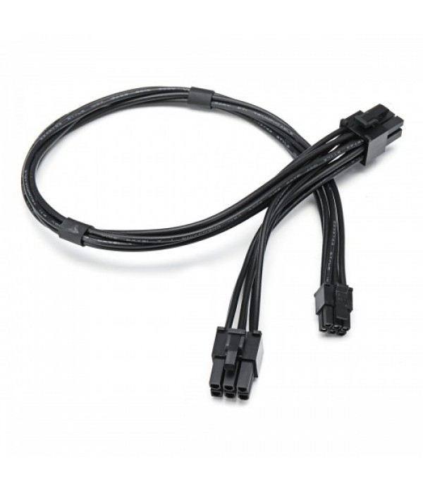 18AWG Mini 6 Pin to Dual PCI-E PCIe 6 Pin Video Card Power Cable Lead For Apple for Mac Pro G5