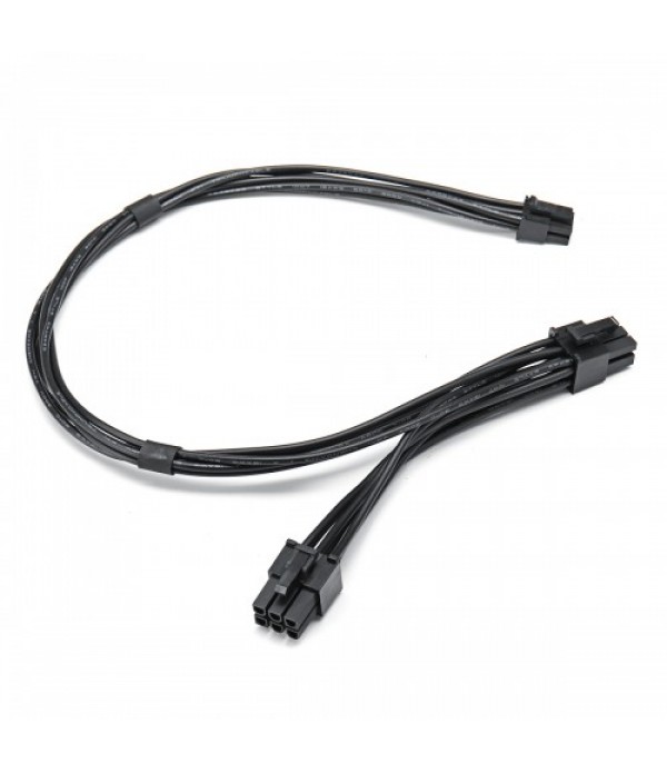 18AWG Mini 6 Pin to Dual PCI-E PCIe 6 Pin Video Card Power Cable Lead For Apple for Mac Pro G5