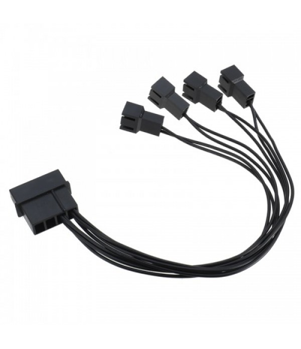 20cm 4Pin IDE to 4-Port 3Pin Power Supply Plug for PC Fan Cooling Fan Conversion Line Connector