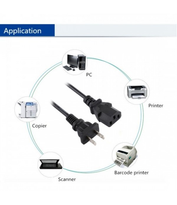 Three Holes Desktop Host Computer Power Cord