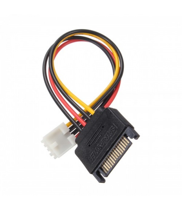 20cm Small 4Pin Female to 15Pin Male SATA Power Cable