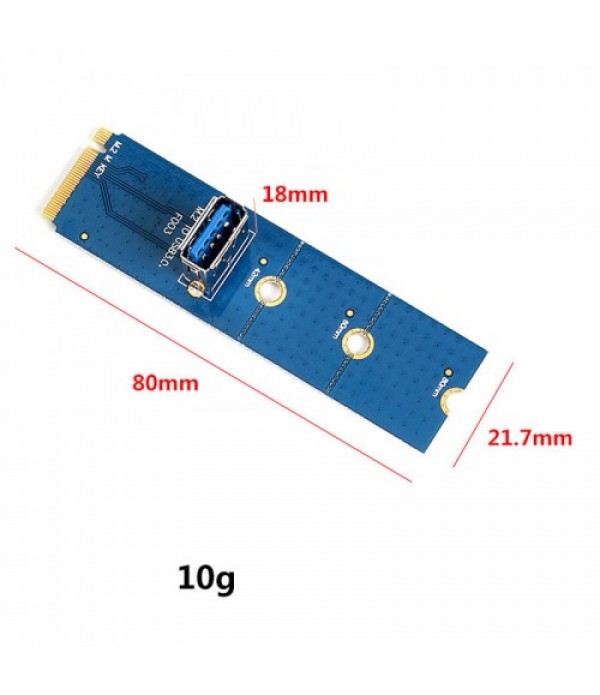 USB 3.0 NGFF M.2 to PCI-E X16 Slot Converter Card with Screwdriver (Blue)