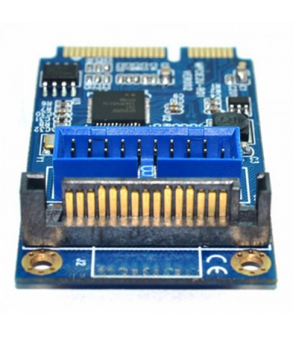 MINI PCI-E to USB 3.0 Front 19 Pin Desktop PC Expansion Card (Blue)