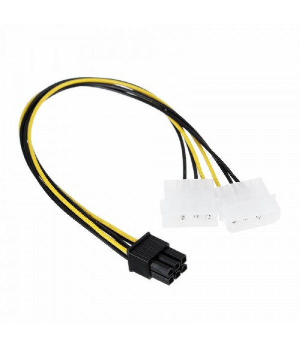 Akasa AK-CB4-6 4pin Molex to 6pin PCIe Adapter Pro...