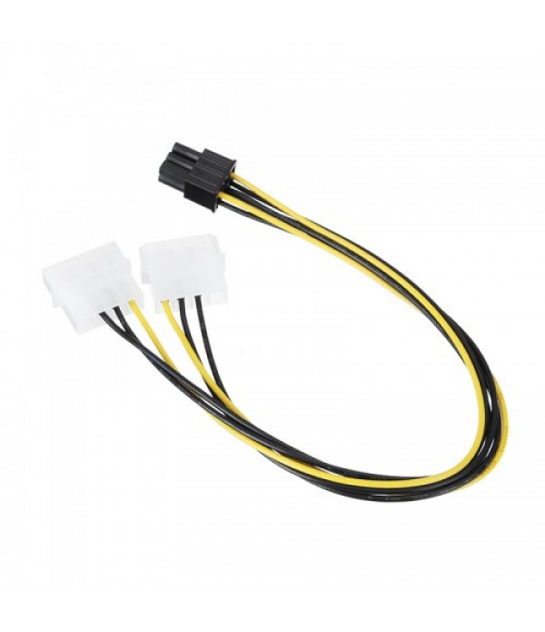 Akasa AK-CB4-6 4pin Molex to 6pin PCIe Adapter Provides PSU Support for PCIe VGA Cards