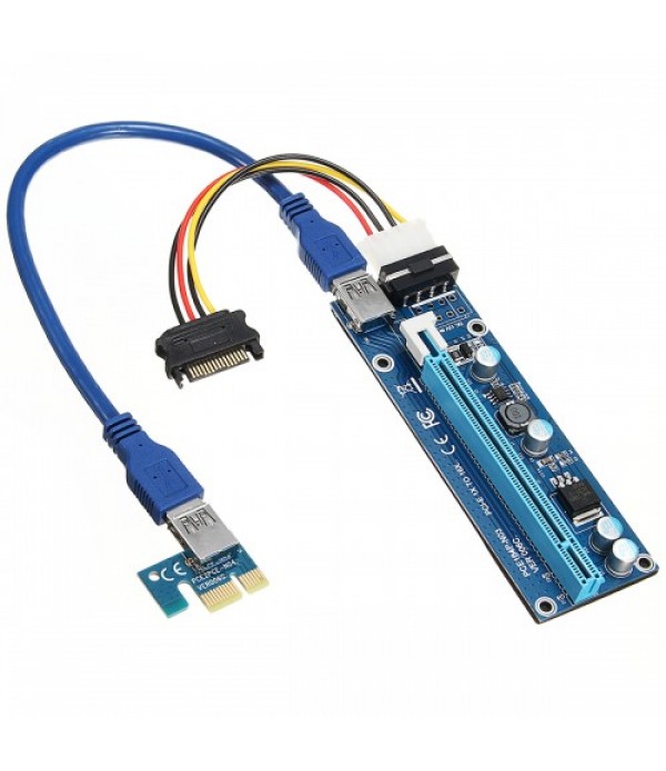 0.3m DC To DC USB 3.0 PCI Express 1x To 16x Extension Cable Extender Riser Adapter Card