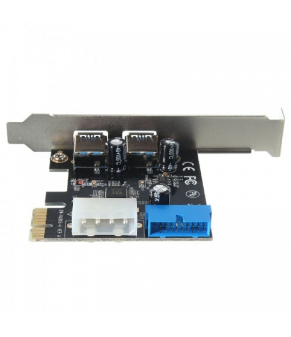 USB3.0 2-Port SATA 5Gbps 19-Pin Internal PCIe Express Controller Card With Bracket