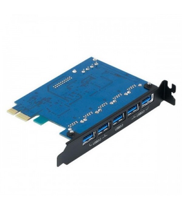 ORICO PVU3-5O2I USB 3.0 PCI Express Card 7 Ports 5Gbps USB Hub Controller Blue