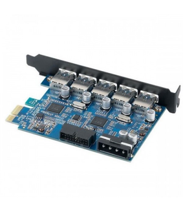 ORICO PVU3-5O2I USB 3.0 PCI Express Card 7 Ports 5Gbps USB Hub Controller Blue