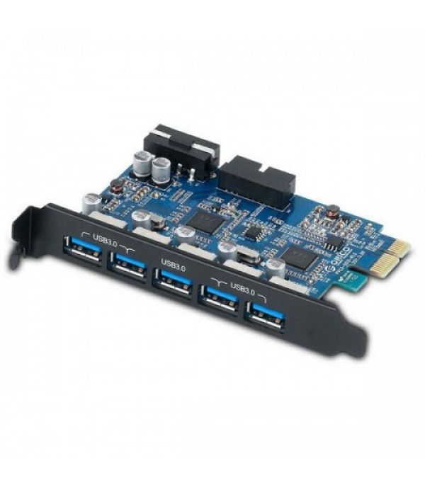 ORICO PVU3-5O2I USB 3.0 PCI Express Card 7 Ports 5Gbps USB Hub Controller Blue