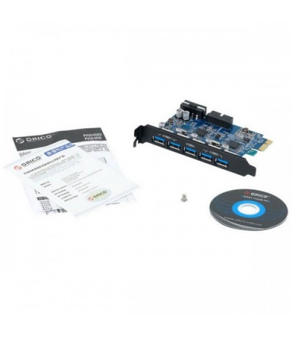 ORICO PVU3-5O2I USB 3.0 PCI Express Card 7 Ports 5Gbps USB Hub Controller Blue