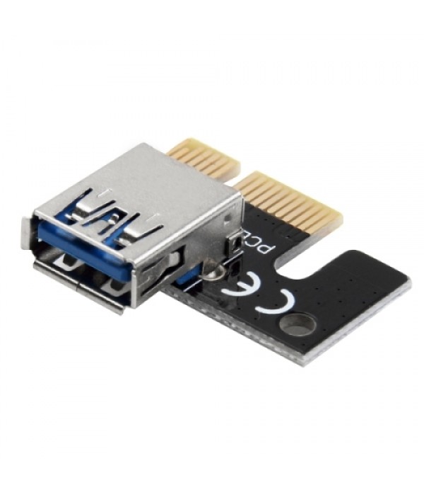 PCI-E Express 1X to 16X Riser Card Adapter + USB 3.0 Extender Cable + SATA Cable