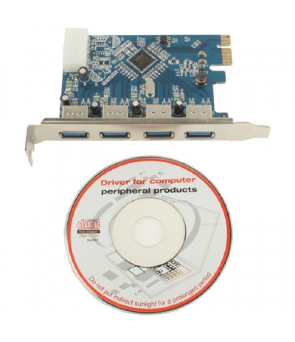 USB 3.0 4 ports PCI-E Express Controller Card 5Gbps