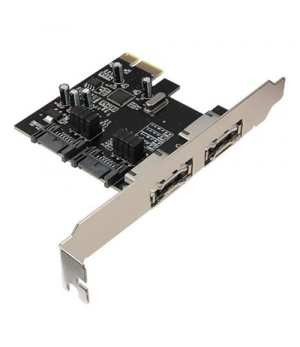 PCI-E PCI Express to 2 SATA 2 ESATA Adapter Card