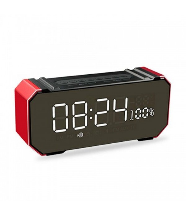 Wireless Bluetooth 4.2 Speaker Subwoofer Dual Clock Setting Support FM TF USB Handfree Call