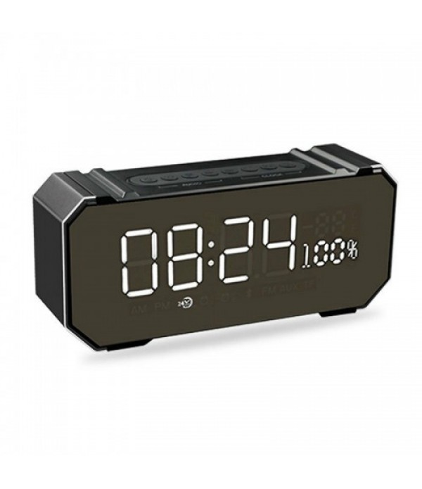 Wireless Bluetooth 4.2 Speaker Subwoofer Dual Clock Setting Support FM TF USB Handfree Call