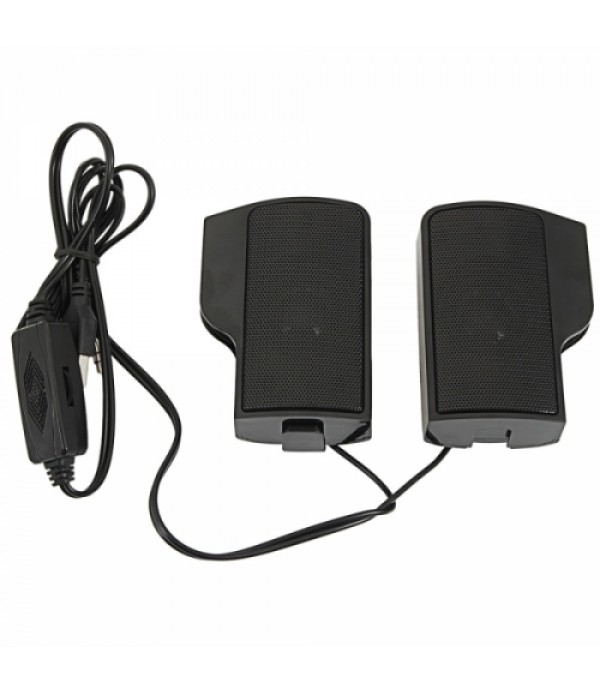 Mini Portable USB Wall-mounted External Speaker for Laptop PC Black